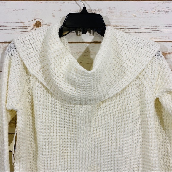 OHMG women’s cowl neck lace design sweater top XL - Picture 6 of 8